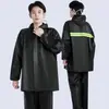 Impermeable de Comercio Exterior, Traje de Protección Completa para Tormenta para Hombres y Mujeres, Conjunto de Dos Piezas Impermeable Engrosado y Duradero para Senderismo y Trabajo