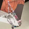 Corrente de Celular Feminina com Contas, Cordão Estilo Ins, Pulseira de Pulso, Pingente de Câmera CCD, Corrente de Laço, Pingente de Bolsa, Chaveiro