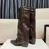 Botas ajustadas estilo chica hot para mujer, botas de caballero altas hasta la rodilla con punta fina de alta gama Otoño 2026, botas largas para mujer