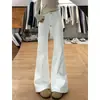 Jeans Acampanados Blancos para Mujer 2025 Nuevo Talla Grande Gorditas mm Aspecto Adelgazante Cintura Alta Sueltos Pierna Recta Acampanados