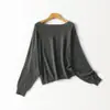 Tejido de punto de mezcla de alpaca, Tencel y lana para principios de otoño, Cárdigan holgado tipo nube, Perezoso, Directo de fábrica