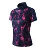 Roupas de secagem rápida ao ar livre manga curta mulheres novo verão camuflagem de pé colarinho correndo camiseta fina respirável esportes casuais top