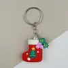 Llavero de Navidad Papá Noel Llavero de Resina Colgante Decoración de Árbol de Navidad de PVC Figura de Caja Sorpresa Mayoreo