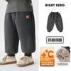 Calça de Moletom Forrada com Lã para Meninos Roupa de Outono Calça de Algodão para Bebê Aconchegante e Quente Roupa Infantil Calça Longa Outono e Inverno Tendência