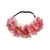 Novia Transfronteriza Vacaciones Diadema Elástica Fiesta de Boda Estilo Ins Corona de Flores Sesión de Fotos Vacaciones en la Costa Accesorios para el Cabello para Mujer