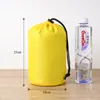 Lona de Tres Compartimentos Poliéster Exterior Primeros Auxilios Saco de Dormir Tienda de Campaña Almacenamiento Portátil Cordón de Nylon Bolsa de Empaque con Cordón