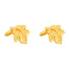AliExpress Amazon Novo Traje Folha de Bordo Outono Dourado Botões de Punho Masculino Moda Traje Camisa Botões de Punho