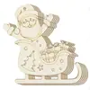Piezas de madera para manualidades navideñas, colgantes de madera, decoraciones de graffiti pintadas a mano, piezas de madera en blanco para decoración del árbol de Navidad