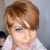 Comercio exterior transfronterizo Europa y Estados Unidos moda pelo corto tocado natural esponjoso parcial peluca de pelo corto tocado fabricantes en stock