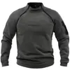 Comércio Exterior Transfronteiriço Masculino Gola Alta Zíper Manga Longa Tática Moletom Pulôver Lã Polar Jaqueta Quente