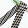 Cor Pied de Poule Jacquard Fita Laço DIY Acessórios de Joalheria Xadrez Jacquard Fita Sapatos e Chapéus Materiais Decorativos