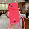 Soporte para tarjetas con cordón cruzado para funda de teléfono móvil iphone15promax Apple 14/13Pro tarjetero 12 resistente a caídas