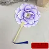 Abanico de flor de camelia, abanico de utilería de estilo chino tradicional, abanico moderno de estilo antiguo, abanico de baile, abanico de regalo floral cultural y creativo
