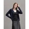 Cardigan suéter fino estiloso e bonito para mulheres, nova coleção de outono, blusa de tricô da moda 25734