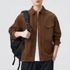 Roupas Masculinas Fengshe / Nova Jaqueta Masculina Retrô Japonesa de Trabalho com Retalhos Solta Casual Estilo Americano para Primavera e Outono