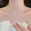 Elegante collar ajustable con perlas estilo francés, cadena para la clavícula simple y versátil, joyería de nicho de lujo ligero para mujer