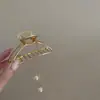 Grampo de Cabelo Transfronteiriço Versátil e Simples, Garra de Cabelo de Metal, Presilha Tubarão para Coque de Cabelo, Presilha de Cabelo Garra Grande, Acessórios de Cabelo Atacado