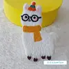 Tecido com Bordado Adesivo de Pano Desenho Animado Alpaca Adesivo Bordado Bolsa Roupas Decoração Acessórios Computador Bordado Jaqueta de Penas Adesivo