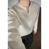 Camiseta de manga larga con cuello en V, talla grande, alargada, para uso en interiores, 2026 HT26321, M-5X HT26892-Especial P16