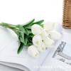 Tulipa Mini Simulada Personalizada Flor Artificial Decoração de Casa Sala de Estar Material de Arranjo de Flores Toque PU Casamento