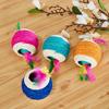 Brinquedo para Gato Bola de Sisal Brinquedo para Gato Suprimentos para Pets Bola de Pegar Gato para aliviar o tédio com Pena Buraco Duplo Bola de Sisal Interativa##