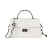 Bolsa Feminina 2026 Moda Verão Simples Elegante Bolsa Feminina Acolchoada com Diamantes Bolsa de Corrente Pequena Quadrada de Mão Bolsa de Ombro Transversal