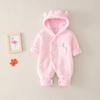Ropa de bebé mameluco de bebé otoño e invierno forrado de vellón traje cálido engrosado bebé pie de oso traje de escalada