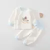 Filhote de Cachorro Morango Bebê Outono e Inverno Roupas de Outono Calças de Outono Separadas Bebê Cintura Alta Proteção da Barriga Roupa Íntima Quente Conjunto de Roupas