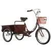 Novo Modelo de Triciclo para Pessoas de Meia-Idade e Idosos, Bicicleta de Três Rodas Pequena e Leve com Pedal para Idosos, Bicicleta de Carga