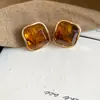 Pendientes Retro Color Café Maillard Nicho Lujo Accesible Pendientes de Gama Alta Pendientes Elegantes de Moda Versátiles para Mujer