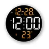 Reloj Led Creativo de Doble Propósito de 9 Pulgadas con Múltiples Funciones, Reloj de Pared para Sala de Estar, Reloj Despertador con Control Remoto, Reloj de Mesita de Noche 8010