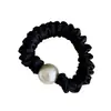 Círculo Intestinal de Perla de Alta Textura Combinación Perfecta Alta Elasticidad Clásico Adorno para la Cabeza de Mujer Elegante Elegante Tejido Suave Sin Pelo de Conejo Anillo para el Cabello