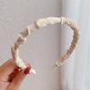 Diadema de Esponja Cabeza de Calavera Alta para Mujer Diadema para Lavado Facial Estilo Retro Francés de Ala Ancha Color Café con Leche Recogedor de Cabello Pinza de Presión para el Cabello Accesorios para el Cabello Venta al por Mayor