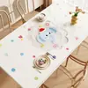 Mantel de Mesa con Animales de Dibujos Animados, Mantel de Vidrio Suave Degradado, Mantel Impermeable y a Prueba de Aceite sin Lavado, Mantel de Mesa de Café de Lujo Ligero, Mantel Protector