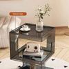 Mesa de Centro Multifuncional de Color Transparente Acrílico Personalizada, Mesa Auxiliar Adecuada para Hogar, Sala de Estar, Dormitorio, Oficina