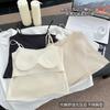 Estilo Percha de Gama Alta Sin Costuras Fresco Satín Perla Sedoso Tirante Espalda Hermosa Copa Fija Ropa Exterior Chaleco de Talla Grande para Mujer