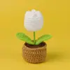 Flor Artificial de Cara Sonriente Girasol en Maceta Dibujo Animado Linda Adorno para Escritorio del Hogar Regalo Escolar