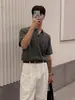 Camiseta de Punto para Hombre Estilo Coreano Diseño de Nicho Verano 2026 Retro Tendencia Simple Ajustada Manga Corta Top