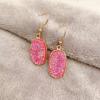 Pendientes Transfronterizos Amazon Fashion Piedra Ojo de Gato Lunar Gota de Agua Diamante Vidrio Cristal Pendientes en Forma de Corazón Clip para Oreja de Cristal de Imitación