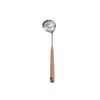 Espátula de acero inoxidable 304 espátula de manzana mango de nogal espátula para cocinar freír cuchara para sopa colador espátula creativa de hongo