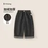 M bem-estar não reembolsável outono e inverno calça casual infantil jeans para meninas calças esportivas para meninos calças infantis liquidação