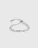 Anillo de Plata de Ley S925 Versión Coreana para Mujer, Diseño de Nicho con un Estilo Minimalista Fresco, Anillo Abierto Ajustable