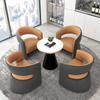 Mesa y Silla de Negociación para Oficina de Ventas de Lujo Ligero y Silla, Mesa y Silla de Negociación de Negocios para Área de Oficina, Combinación de Mesa y Cuatro Sillas para Recepción de Hotel y Casa de Huéspedes