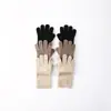 Nueva colección otoño/invierno 2026: Guantes de punto de cachemira de color liso, diseño unisex, patrón de jacquard a la moda, cálidos y aptos para uso con pantalla táctil