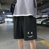 Shorts Casuais Ge Hua Masculino Verão Tendência Estilo Hong Kong Soltos Desenho Animado Reta Calça Estilo Coreano Marca Tendência Versátil Bonito Cinco