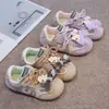 Zapatillas Deportivas Dulces Florales Estilo Coreano Casual para Niñas 2026 Otoño Nuevas Ligeras Transpirables Versátiles Zapatillas de Entrenamiento Alemanas Zapatillas de Plataforma
