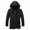 Comércio exterior transfronteiriço Jaqueta corta-vento longa com capuz masculina primavera e outono casual slim fina casaco moda atacado