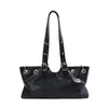 Bolso de Hombro de Moda Cool Estilo Chica Caliente Bolso Transversal para Mujer Nuevo Casual Simple Textura de Cuero Suave Bolso Baguette de Mano