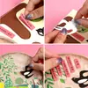 Paquete de materiales para pegar producción DIY manual creativa de jardín de infantes pegatinas de tela no tejida DIY para niños poesía antigua