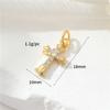 Pingente de urso com cruz de zircônia microincrustada europeu e americano Zhongxing acessórios diy colar vintage de ouro 14k pingente feminino pingente único